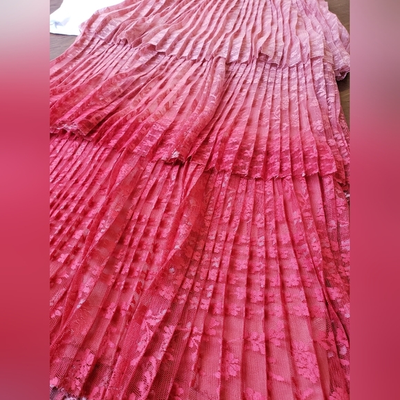 Nwt Anthropologie Maeve Brighton Tiered Lace Ombre Midi Skirt - Picture 7 of 16